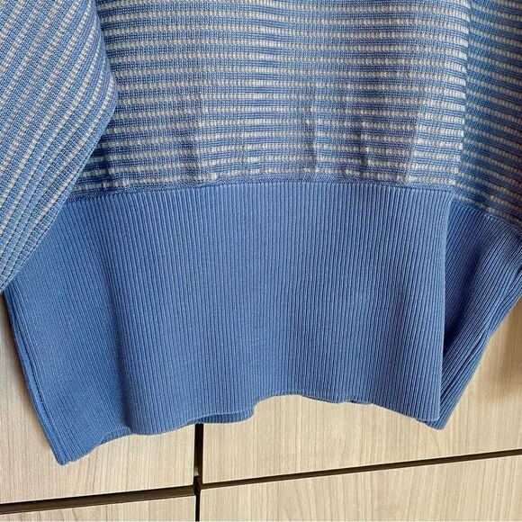 Adrienne Landau Blue & Tan Open Back Dolman Tunic Size XL NWT - Picture 13 of 13